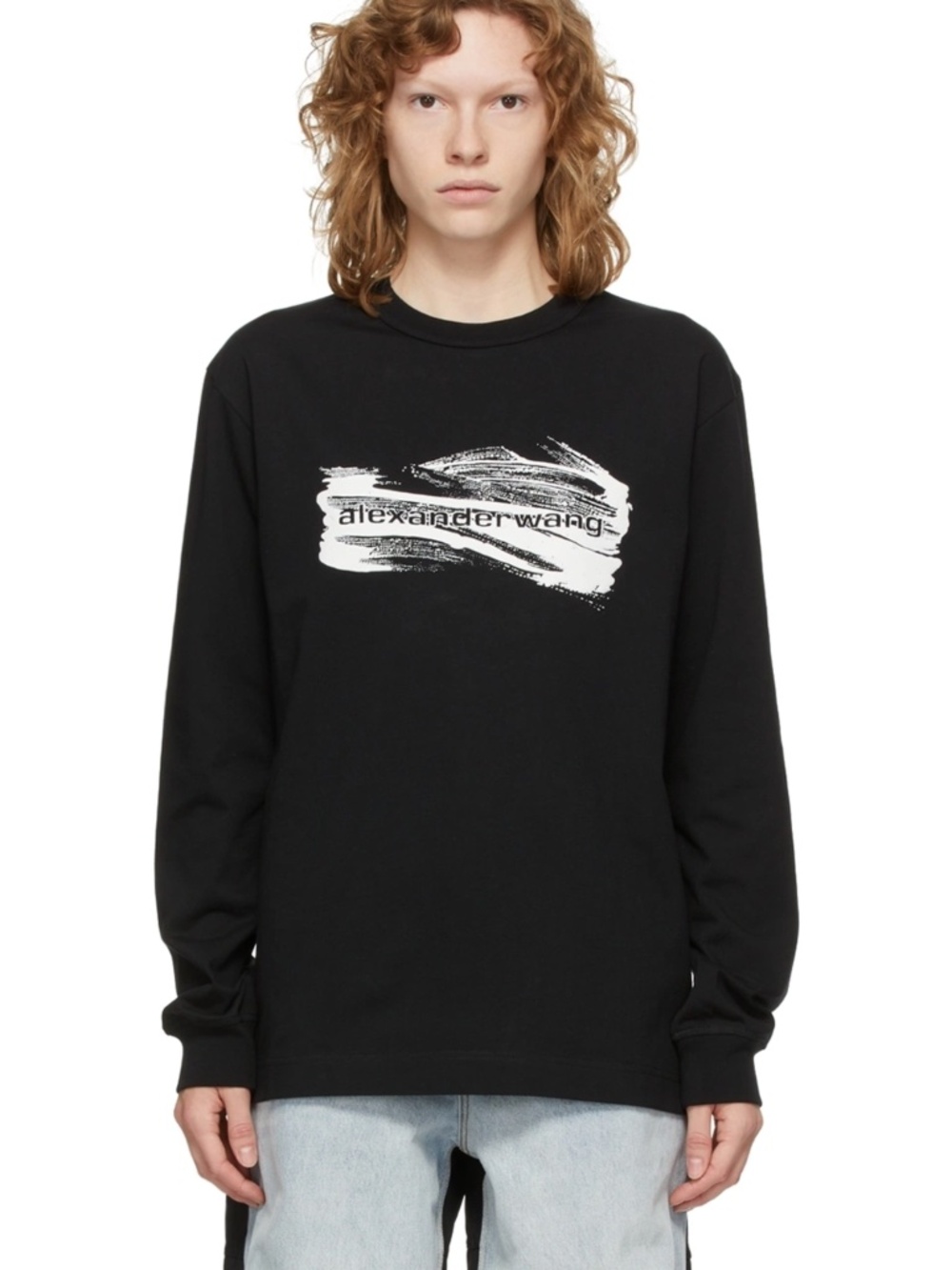 Alexander Wang Black Soap Suds Long Sleeve T-Shirt - Size M